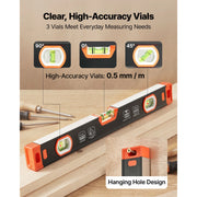 Bild in Galerie-Viewer laden, Amocart Torpedo Level 3/4 Pcs Magnetic Leveler Tool Set with Clear 3 Green Vials Hanging Hole for Construction Home Renovation