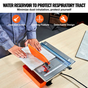 Bild in Galerie-Viewer laden, Amocart Wet Tile Saw 7-inch 65Mn Steel Blade 3500 RPM Induction Motor Tile Cutter Wet Saw Water Reservoir 0-45 Degrees Angle