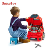 Bild in Galerie-Viewer laden, Amocart 60 Pcs Kids Mechanic Car Repair Set with Removable Parts & Horn Workshop Set Engine Toy for Toddler Children Gift