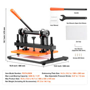 Load image into Gallery viewer, Amocart Leather Cutting Machine Embossing Plate Manual Die Cutter 0.47 in Pressure Stroke Leather Embossing Machine