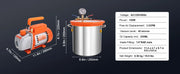 Load image into Gallery viewer, Amocart Chambre à vide 3GAL/5GAL et kit de pompe 3,5 CFM Kit de chambre de dégazage sous vide avec couvercle en verre=