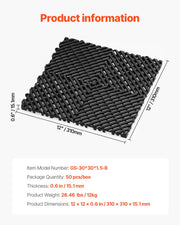 Load image into Gallery viewer, Amocart Interlocking Drainage Mat 12inx12in 12/24/40/50/55 Pcs Splicing Mats Non-Slip PP Drainage Floor Tile & Shower Mat