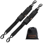 Charger l'image dans la visionneuse de galerie, Amocart 2pcs 2/4ft Retractable Ratchet Straps with S Hooks 2in Cargo Ratchet Tie Down Luggage Belt Strap for Trailers Vehicles