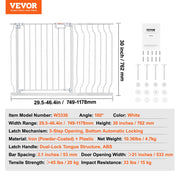 Charger l'image dans la visionneuse de galerie, Amocart Baby Gate 28/30/36 Inches High Dog Gate Easy Step Walk Thru Child Pet Security Pressure Mount Kit Wall Cups Doorways