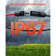 Charger l'image dans la visionneuse de galerie, Amocart 100FT Solar Panel Extension Cable 10AWG 6mm² IP67 Waterproof Solar Extension Cable for Home Ship and RV Solar Panels