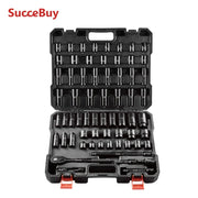 Bild in Galerie-Viewer laden, Amocart 26/65PCs US Drive Impact Socket Set Deep Standard Socket Set SAE Metric 6 Point CR-V Cr-Mo Alloy Steel Auto Repair