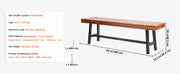 Bild in Galerie-Viewer laden, Amocart Outdoor Bench Wooden Metal Garden Bench for Outdoors 480 lbs Load Capacity Bench Outdoor Garden Park Bench