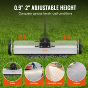 Load image into Gallery viewer, Amocart Rolling Magnetic Sweeper with Wheels Push-Type Magnetic Pick Up Sweeper Large Magnet Pickup Lawn Telescoping Sweeper