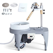 Charger l'image dans la visionneuse de galerie, Amocart Gem Faceting Machine 2800RPM 180W 110V with Faceted Manipulator 1 Bag of Triangle Abrasive Jade Rock Jewel Polisher