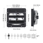 Bild in Galerie-Viewer laden, Amocart 10/12/14/18 inch Shutter Exhaust Fan Wall Mounted Attic Vent Fan with Variable Speed Controller AC Motor for Greenhouse