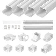 Bild in Galerie-Viewer laden, Amocart Mini Split Line Set Cover PVC Decorative Pipe Line Cover For Air Conditioner Easy to Install Paintable for Heat Pump