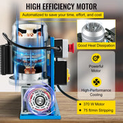 Bild in Galerie-Viewer laden, Amocart Electric Wire Stripping Machine Cable Stripper 1.5-38mm 11 Channels Acrylic+Aluminum W/Blade for Scrap Copper Recycling