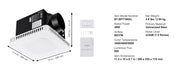 Charger l'image dans la visionneuse de galerie, Amocart Bathroom Exhaust Fan 80/110CFM High-Efficiency Ventilation 1.5sones Low Noise Operation Energy-Saving Bathroom Ceiling