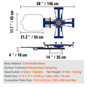 Charger l'image dans la visionneuse de galerie, Amocart Screen Printing Machine 360° Rotable Silk Screen Printing Press 54x45cm Screen Printing Press Adjustable Tension