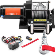 Bild in Galerie-Viewer laden, Amocart 4000lbs Electric Winch with 39ft 7 Strands Steel Cable Wireless & Wired Remote Control ATV/UTV Winch for Truck Towing