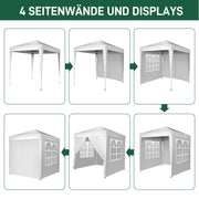 Load image into Gallery viewer, 6.5x6.5ft Pop Up Canopy Tent, Outdoor Tent Canopy Foldable Portable Canopies for Camping, Patio, Easy Up Gazebo Canopy with Carry Bag, White