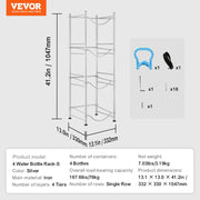 Bild in Galerie-Viewer laden, Amocart 3/4/5 Tiers Water Jug Holder Iron Water Bottle Holder Double/Single Row Easy Installation for Kitchen Office Livingroom