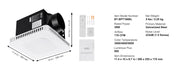Charger l'image dans la visionneuse de galerie, Amocart Bathroom Exhaust Fan 80/110CFM High-Efficiency Ventilation 1.5sones Low Noise Operation Energy-Saving Bathroom Ceiling