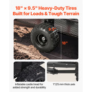 Load image into Gallery viewer, SucceBuy Garden Utility Trailer 28 Cu.Ft. & 1800lbs ATV UTV Trailer Tow Behind Steel Dump Trailers for Lawn Tractor Garden Waste