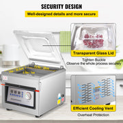 Charger l'image dans la visionneuse de galerie, Amocart DZ-260C Chamber Vacuum Sealer Kitchen Food Packing Sealing Machine 110V Packaging for Food Saver Home Commercial Using
