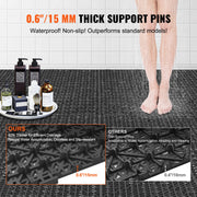 Charger l'image dans la visionneuse de galerie, Amocart Interlocking Tile 12/50/55PCS 12"x12" Splicing Soft PVC Drainage Floor Tiles Non-Slip Drainage Holes for Bathroom Pool