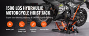 Load image into Gallery viewer, Amocart 1500 LBS Steel Hydraulic Motorcycle Jack Stand ATV Scissor Lift Jack Scissor Lift Jack Stand with 4 Wheels for ATV UTVs