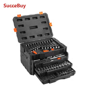Charger l'image dans la visionneuse de galerie, Amocart Mechanics Tool Set and Socket Set 1/4" 3/8" 1/2" Drive Deep Standard Sockets 450 Pcs SAE and Metric Mechanic Tool Kit