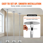 Bild in Galerie-Viewer laden, Amocart Professional Dancing Pole Spinning Static Dancing Pole Kit Portable Removable Pole 45mm Heavy-Duty Stainless Steel Pole