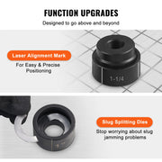 Load image into Gallery viewer, Amocart 15Ton Hydraulic Knockout Punch Driver Kit 1/2"-4" 10 Dies Carbon Steel Sheet Hole Opener Repair Tool Manuel Hole Digger