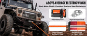 Bild in Galerie-Viewer laden, Amocart 6000lbs Electric Winch Car Truck Winch with 1/4 in 55 ft Synthetic Rope Wireless/Wired for Towing SUV Jeep Trailer Boat