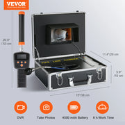 Charger l'image dans la visionneuse de galerie, Amocart Sewer Camera with 512Hz Locator IP68 9" Pipeline Inspection Camera w/DVR Function w/12 Adjustable LED and 16 GB SD Card