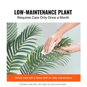 Bild in Galerie-Viewer laden, Amocart Artificial Palm Tree 4/5/6 FT Faux Plant Secure PE Material & Anti-Tip Tilt Protection Low-Maintenance Plant for Home