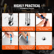 Bild in Galerie-Viewer laden, Amocart Helicoil Thread Repair Kit SAE Metric Rethreading Tool Kit HSS Drill Bits Thread Inserts Breakoff Installation Tools