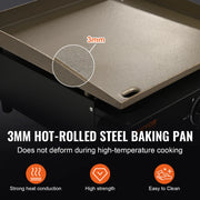 Bild in Galerie-Viewer laden, Amocart 18/24inch Propane Gas Tabletop Griddle with Hot-rolled Plate Carbon Steel Portable Table Top Griddle Grill for Camping