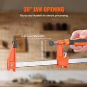 Bild in Galerie-Viewer laden, Amocart Bar Clamps for Woodworking F Clamp 2-Pack 36" Clamp/Spreader 600 lbs Load 2-Pack 50" Parallel Clamp Set 1100 lbs Load