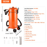 Charger l'image dans la visionneuse de galerie, Amocart 28 Gallon Vacuum Sand Blaster Dustless with Built-in 1200W Vacuum System for Dust Control Abrasive Recycle 60-110 PSI
