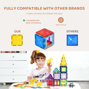 Charger l'image dans la visionneuse de galerie, Amocart 56PCS Magnetic Tiles Magnet Building Blocks with 4 Dinosaurs Construction Stacking Stem Educational Toys for Kids