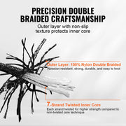 Bild in Galerie-Viewer laden, Amocart 3/16 in 250/1000ft Nylon Cord 32-Strand Design Multi-Purpose Rope for Outdoor Adventures Tree Work Emergency Situation