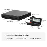Load image into Gallery viewer, Amocart 110 lbs Digital Postal Shipping Scale with Timer 90° Foldable LCD Screen AC/DC Powered Package Scale for Laggage Home