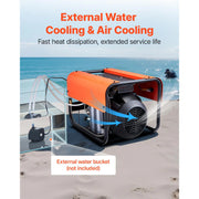 Charger l'image dans la visionneuse de galerie, Amocart PCP Air Compressor 4500PSI/30Mpa Diving Scuba Tank Double-Cylinder Auto Stop with External Water & Fan Cooling System