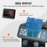 Bild in Galerie-Viewer laden, Amocart 1200 Pcs/Min Money Counter Business Cash Register Bills Counterfeit Detector 2 CIS/UV/MG/IR/DD/SN Function Bank Store