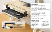 Charger l'image dans la visionneuse de galerie, Amocart 26.8in Under Desk Keyboard Tray Slide in/out Ergonomic Universal Keyboard Tray No-Drilling C-Clamps Easy to Install