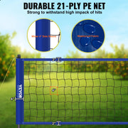 Charger l'image dans la visionneuse de galerie, Amocart Outdoor Volleyball Net System Adjustable Height Steel Poles with PVC Volleyball Pump Carrying Bag for Beach Lawn
