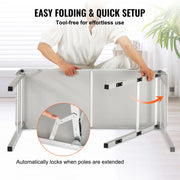 Load image into Gallery viewer, Amocart Folding Portable Bar Table Tradeshow Podium Table for Party Picnic Exhibition Include Carrying Case Storage Shelf Skirt