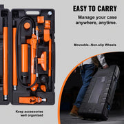 Bild in Galerie-Viewer laden, Amocart 10 Ton Hydraulic Jack Air Pump Lift Ram Body Frame Porta Power Repair Kits Multi-functional Auto Body Frame Repair Kits