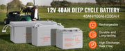 Bild in Galerie-Viewer laden, Amocart 12V 40/100/200 AH Deep Cycle Battery AGM Marine Rechargeable High Self-Discharge Rate 400A/800A/1400A Discharge Current