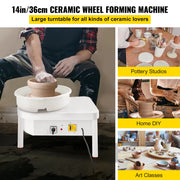 Bild in Galerie-Viewer laden, Amocart Pottery Wheel 14in/36cm Pottery Forming Machine with Foot Pedal Pottery Wheel for Adults 450W Electric Pottery Wheel