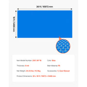 Bild in Galerie-Viewer laden, Amocart Solar Pool Cover with Bubble & PE Material Daytime Heat Absorption Nighttime Heat Retention Heat Retaining Solars Cover