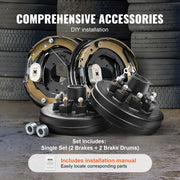 Bild in Galerie-Viewer laden, Amocart Trailer Hub Drum Kits Self-Adjusting Trailer Brake Assembly 7000 lbs Axle Backing Plates for Brake System Part Replace