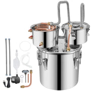Charger l'image dans la visionneuse de galerie, Succebuy 12/30L Alcohol Brewing Distiller DIY Moonshine Apparatus Stainless Steel Still Whisky Beer Brandy Home Appliance